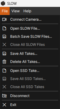 SLOW Menu Bar - File