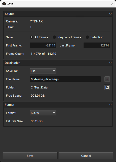 Save Dialog Box
