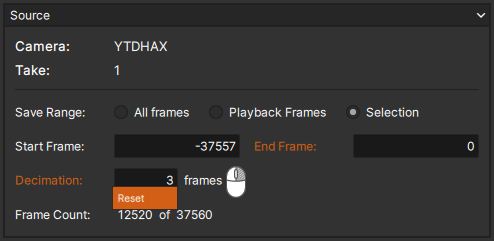 Save Dialog Source with Decimation